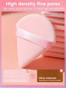 3pcs Makeup Sponge Applicator For Cream, Powder Concealer And Loose Powder +3pcs Soft Triangle Mineral Powder Puff Set For Face Makeup - Multicolor - View 6