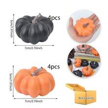 1 Stück / 8 Stück / 16 Stück Halloween DIY Simulation Kürbis Schaumstoff Fake Kürbis Dekoration, Herbst Kürbis Set Thanksgiving Kürbis Dekoration Herbst Künstlicher Kürbis Realistischer Schaumstoff Kürbis