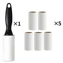 1/5/10卷装可重复使用毛绒毛发去除卷，60张/1个替换装，粘性锋利刷头，适用于宠物毛发，大号锋利去除卷，适用于沙发、家具，网络星期一、星期五、圣诞礼物、圣诞装饰、新年礼物 - 彩色 - 查看 12