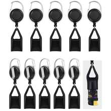 10 Piece Retractable Lighter Clip Holder Keychain With Clip, Classic Lighter Cover For Convenience (Black)