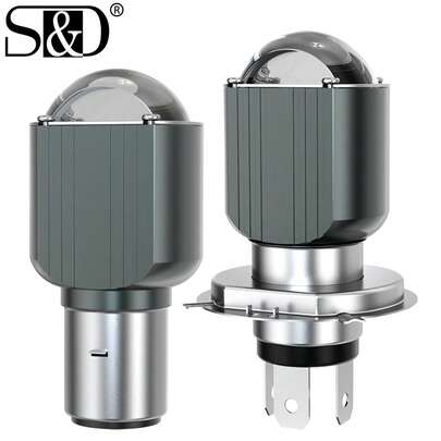 S&D H6 BA20D LED H4 LED 摩托摩托车前照灯灯泡 CSP 30000LM 聚光灯 12V 摩托配件 高低灯雾灯白黄