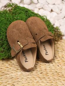 1 Pair Children Non-Slip Soft Bottom Closed Toe Flat Casual Shoes, Suitable For Spring And Summer Outdoor Wear - Brown - View 4