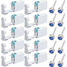 1-10pcs Ear Piercing Kit Disposable Ear Piercing Gun Built-In Ear Studs For Home Self Piercing Tools - Blue - View 13