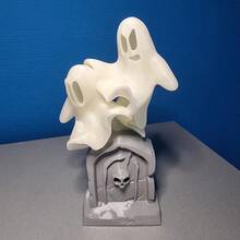 1 件可爱鬼魂墓碑家居装饰，万圣节发光鬼魂墓碑装饰，恐怖氛围万圣节装饰，万圣节的绝佳礼物