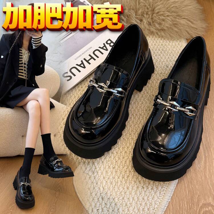 【✩】厚底の女性の小さな革の靴、英国スタイル ✩】女性の厚底英国スタイルの小さな革の靴 - 靴最 安値 で