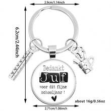 1 件玻璃教师钥匙扣，适合最可爱的老师，教师感谢礼物学校汽车配件可爱哥特 Y2k