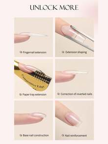 18ML Quick Extension Gel Nail Polish Nude Milk White Color Finger Prolong Acrylic Crystal Construction Hard Gel Varnish - 彩色 - 查看 4