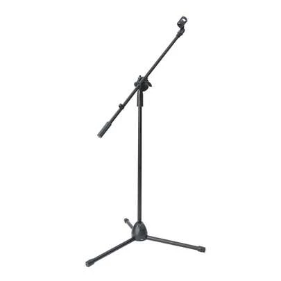 (73-175cm) Microphone Stand Boom Adjustable Straight Collapsible Studio Holder With Free Tripod Telescoping Mic Clip Adapter Tripod Base For Musicians Party Stage