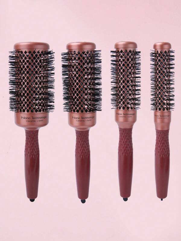 1pc Nail Salon Style Rose Gold Aluminum Ceramic Ionic Round Brush With Rubber Coated Handle, Back To School, Travel Holiday Essentials, Hair Accessories For Women, Brush, Hair Brushes, Edge Brush, Brush Hair, Hair Comb, Comb Hair, Detangling Brush, Ball Brush, Mini Hair Brush, Hair Brush Set, Wooden Comb, Hair Brush, Comb, Slick Back Brush, Hairbrush, Edge Brush, Brush Hair, Hair Comb, Hair Brush Set, Comb Hair, Mini Hair Brush, Detangling Brush,Hair Products, Hair Tools, Hair Stuff, Hair Care, Curly Hair Brush, Barber, Barber Accessories, Hairdressing Equipment,Travel Essentials,Hairstyle,Hairdressing,Hair Brush,Slick Back Brush,Styling Brush,Curly Hair Brush,Edge Brush,Hair Comb,Brush Hair,Hair Brush Set,Comb Hair,Comb For Curls,Detangling Brush,Hair Brush For Women,Hair,Travel,Hair Products,Hair Tools,Hair Stuff,Barber,Barber Accessories,Barbershop,Hairdressing Equipment