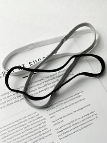 4 件装女士弹性细头带弹力细头带运动发带女士男士女孩男孩青少年黑色多色弹性运动头带厚防滑发带