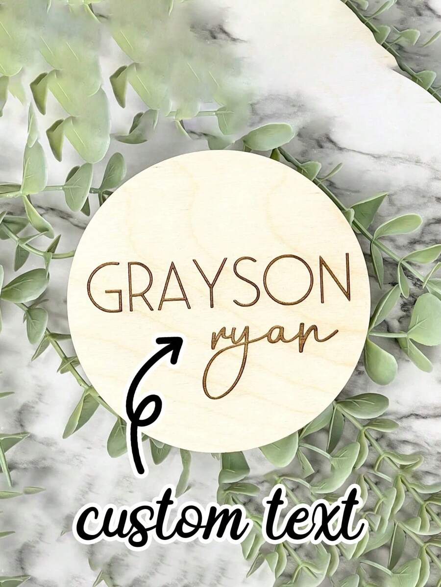 1pc Custom Kids Teen Announcement Sign, Kids Birth Plaque, Personalized Wooden Birth Name Plaque, Hello World Reveal Photo Props, Perfect New Parent Souvenirs, Etsy Baby Birth Announcement Multi-Functional, Ornamental, Adhesive Exquisite, Stylish Back To School