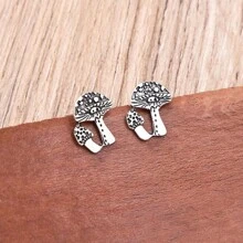 Boucles d'oreilles minimalistes à la mode pour femmes, motif champignon créatif, bijoux polyvalents pour femmes à assortir au quotidien