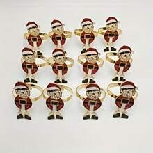 New European And American Creative Grandpa Design, Simple Alloy Napkin Rings, Hotel Tableware Decor Napkin Holder