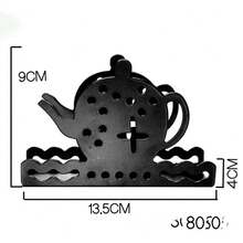 1PC Metal Napkin Holder - An Elegant Vertical Desktop Tissue Holder With A Complex Black Design, Perfect For Home, Hotel Or Cafe Decoration - Black - View 15