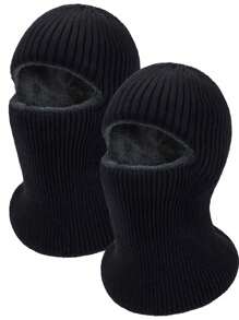 Cagoule de ski pour hommes, tricotée, coupe-vent, tour de cou et masque intégral Balaclava, 1 trou, masque de ski en polaire pour hommes femmes, écharpe de visage d'hiver