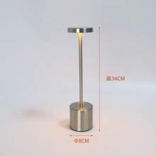 可充电无线LED台灯，三色平滑调光 - 便携式LED台灯，适用于餐厅、卧室、户外，现代金属设计，触控操作，可独立摆放，卧室夜灯 | 现代LED灯 | 无线灯，台灯，适用于家庭/酒吧/餐厅/酒店/办公桌，可作为生日礼物、圣诞礼物或夜灯送给朋友 - 均碼 - 查看 14