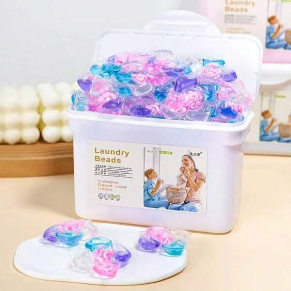 Detersivo in gel per bucato, detersivo liquido per bucato, perle per bucato, in confezioni da 5, 30 o 50 pezzi, con profumazione e funzioni di pulizia profonda e decontaminazione. Le perle per bucato hanno una fragranza morbida e duratura, composti attivi concentrati, bassa schiuma e facile da candeggiare, con pellicola esterna idrosolubile