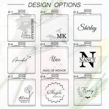 1pc Personalized Bridesmaid Flask, Laser Engraved With Birthday Floral Pattern, Bridesmaid Gift, Bachelorette Party Gift, Birthday Gift For Her