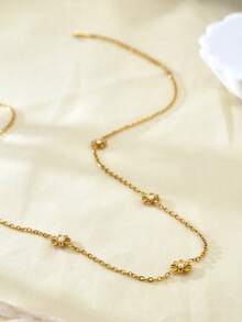 TONSI 1 chiếc dây chuyền mặt dây chuyền hình hoa cúc bằng thép không gỉ mạ vàng 18K, sang trọng, quyến rũ, cổ điển, tối giản, thời trang, retro cao cấp, phù hợp cho mùa hè, kỳ nghỉ, du lịch, công sở, mặc hàng ngày, tiệc tùng, tụ họp dành cho phụ nữ. - Vàng - Xem 5