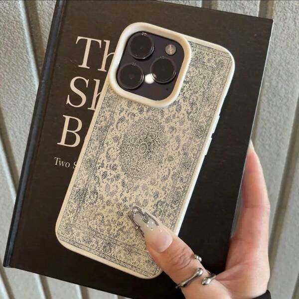 1pc TPU Full Coverage Vintage Floral Elegant Pattern Protective Phone Case Compatible With IPhone/ Smartphones