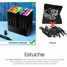 Raganet, 100 Plumones Doble Punta, Marcadores Punta Ancha y Delgada, No Tóxicos, De Dibujo Profesional y Para Niños, Exterior Color Negro (100 Colores Diferentes) - 1 - Ver 10