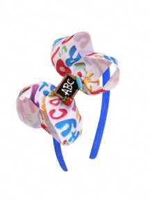 1pezzo/6pezzi Cerchietto con fiocco per ragazze per il ritorno a scuola, cerchietto elegante per l'inizio della scuola, accessorio per capelli alla moda con fiocco