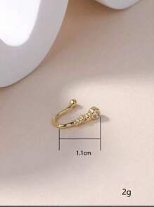 1pc Minimalist U-Shaped Nose Clip, Geometric Design, Personalized Charm, Versatile, No Piercing Required