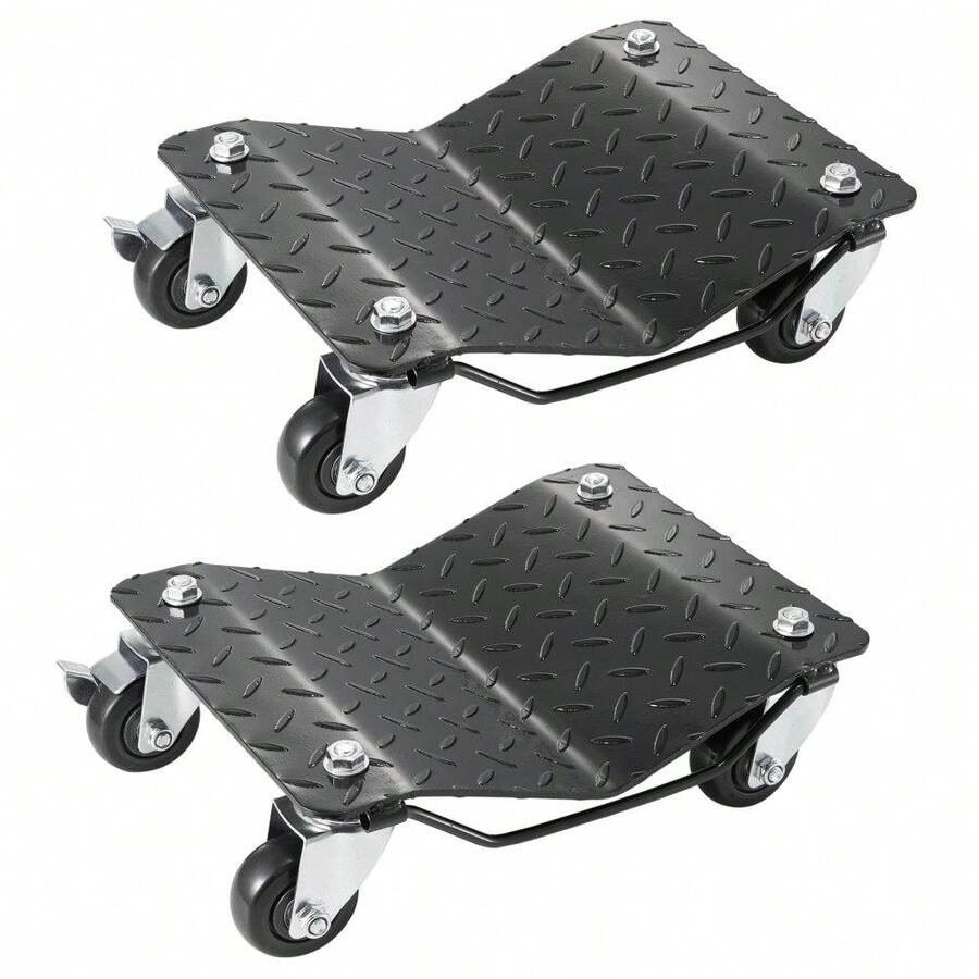 Heavy Duty Car Dolly Wheel Tire Dolly 2 PCS Auto Repair Skate - 3000LB Capacity For Easy Vehicle Movement - Black - View 1