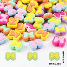 Suministros para hacer joyas con cuentas con estilo de mariposa para hacer collares, pulseras, llaveros, decoración de pasteles, estilo de verano