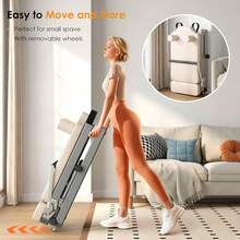 DlandHome Máquina reformadora de Pilates, reformador de Pilates de interior con resortes de aleación de alta resistencia, reformador de Pilates plegable para gimnasio en casa - Actualización Beige Plus - Ver 6