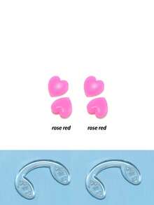 透明超柔软硅胶眼镜鼻托，一对可爱心形硅胶眼镜固定器，一体式鼻托，水滴形鼻托 - 舒适贴合眼镜框配件鼻托，一体式眼镜鼻托，眼镜耳夹耳钩防旅行必需品旅行配件度假暑假返校 - 彩色 - 查看 13