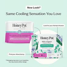 Honey Pot Company - Herbal Pads For Women - Super W/Wings - Infused W/Essential Oils For Cooling Effect, Organic Cotton Cover, & Ultra-Absorbent Pulp Core - Feminine Care - FSA & HSA - 16 Ct - Herbal Regular Flow - 查看 2