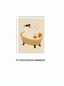 1 件鹅妈妈浴缸墙壁艺术异想天开的“故事时间鹅”印刷品，适用于托儿所和儿童浴室，带墨水的复古动物海报，性别中性的幼儿房间装饰和婴儿洗澡礼物（无框艺术印刷品） - 彩色 - 查看 13