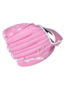 1pc Soft & Durable PU Baseball Gloves For Outdoor Sports Training Baseball Sports Portable Practical Baseball Glove Outdoor Softball Practice Universal Equipment(Logo Size Color Random) - Multicolor - View 4