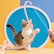 一款创意宠物玩具，配色清新，猫玩具线管，逗猫棒，炫彩亮片，蜻蜓，弹性十足
