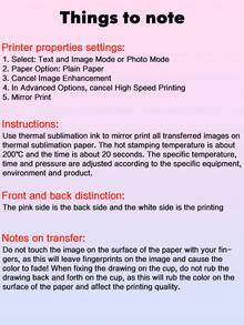 100 Sheets A4 High-Quality Heat Transfer Paper, 100g High Transfer Rate Fast Drying Type, Compatible With All Inkjet Printers, Suitable For T-Shirts, Mugs, Phone Cases, MDF, Hats And Other Products - Multicolor - View 10