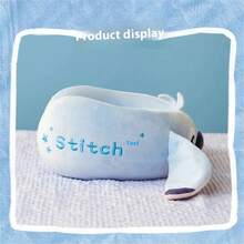 Miniso Disney Stitch Series Memory Foam Soft Candy U-Shaped Pillow, Effectively Relieves Neck Pain, Durable And Resistant To Deformation, Perfect Gift (1pc) - Blue - View 5