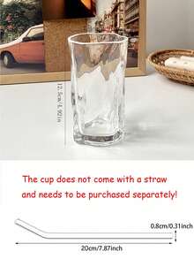 1 Stück unregelmäßig verdrehter Glassbecher, asymmetrischer nordischer Stil transparenter Kaffeebecher, geeignet für Zuhause oder Büro, passend für tägliche Zusammenkünfte, Geschenkbecher, Universalbecher, multifunktionaler Becher, Reiseessential, Sommeressential, tolles Geschenk, Halloween Geschenk, Weihnachtsgeschenk, Weihnachtsdekoration, Valentinstag