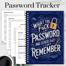 Cuaderno espiral con contraseña interesante, libro de almacenamiento de contraseñas: nunca talla grande volverás a perder tus contraseñas, diario de recuperación de contraseñas, para inicios de sesión en Internet y computadora, registro de sitios web, nombre de usuario, contraseña, almacenamiento de contraseñas en el hogar u oficina, artículos de oficina