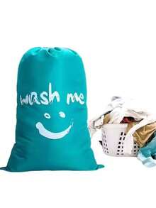 Bolsa de lavandería lavable con cordón, organizador de ropa sucia, cesta de lavandería de tela, bolsa de lavandería de viaje, lo suficientemente grande y portátil para un cesto o canasta de ropa sucia para dormitorio, baño y lavandería. Diseño simple, gran capacidad para guardar mantas, mantas, ropa sucia. Apta para uso diario, viajes, campamentos, hogar, negocios, vuelta al colegio. Artículos esenciales de viaje y camping. - Multicolor - Ver 14