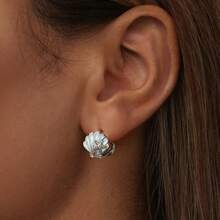 WOSTU 1 件 925 纯银时尚海星海龟耳环海洋系列耳环 CZ 镀铂金女士夏季派对珠宝礼物