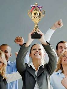 1个金属奖杯 刺绣足球篮球羽毛球冠军亚军比赛杯 学校颁奖典礼冠军奖杯 - 彩色 - 查看 10