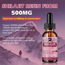 B BEWORTHS Elikadur Shilajit Himalayan Organic Drops - 30ml Dropper Bottle With 85+ Trace Minerals (Selenium, Copper, Manganese) | Supports Antioxidant Health, Cell Well-Being & Vitality | For Adults - 60ml - 查看 6