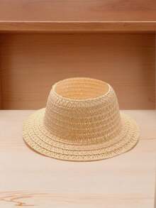 (Hat Only) 1pc Doll Straw Hat, BUBU Openwork Mini Hat, Cute Doll Hat - Multicolor - View 8