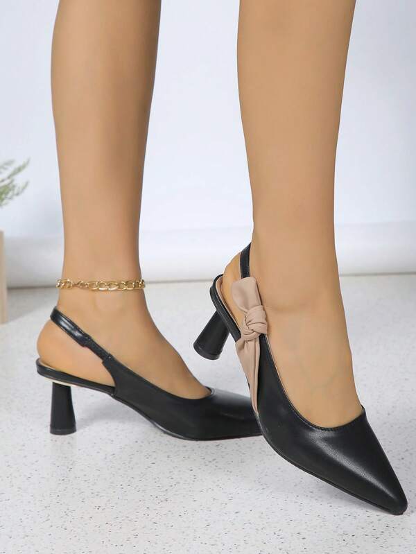 2025 Summer New Arrival Niche Pointed Toe Thin Heel Splice Color Lace-Up High Heel Sandals For Women