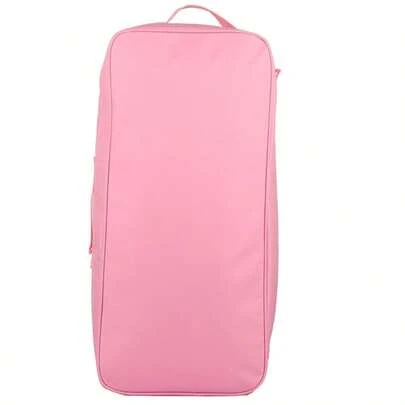 1 个粉色娃娃收纳袋，适合存放 12-18 英寸重生婴儿娃娃衣服、鞋子、配饰、儿童便携式背包