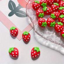 6/8/12/16pcs Cute Strawberry Shoe Charms, Hanging Decor For Garden, Unisex Fashion Shoe Accessories, Detachable DIY Shoe Clips For Sandals And Beach Bags - Birthday, Valentine's Day, Halloween Gifts, Shoe, Spring Summer Picks, Brides Maid Gifts, Room, Bedroom Decor, Bedroom Decor, Beach, Travel, For Men, For Women, Vacation,Women's Day,Travel Essentials,Wedding Favours,Y2k,Bedroom,Car Accessories Women,Kitchen Deccor,Cute Stuff - Red - View 2