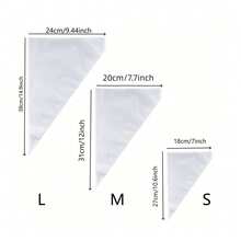 200-50 个一次性裱花袋，100 毫升和 50 毫升 9 英寸，重型防爆糕点袋，带凹凸防滑设计，适用于糖霜和糖霜以及饼干装饰袋（加厚） - 無色 - 查看 11