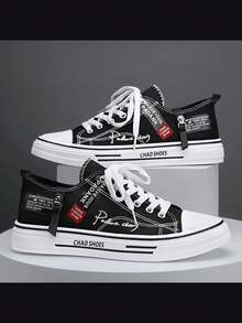 男士透气帆布鞋，舒适软底休闲运动鞋，适合学生，夏季 - 彩色 - 查看 1