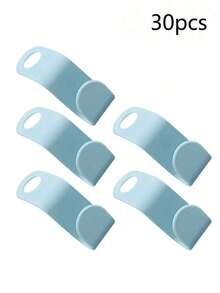 30 Pieces Of Mini Hangers Are Suitable For Wardrobe Connector Hooks, Stacked Plastic Wardrobe Coat Storage Racks, Thickened Plastic Connecting Buckle Hooks, Suitable For Various Types Of Hangers, Used For Wardrobe Organization, Connecting Hangers, Can Be Used In Stacks, Smooth Workmanship, New Material PP Material - trắng - Xem 8